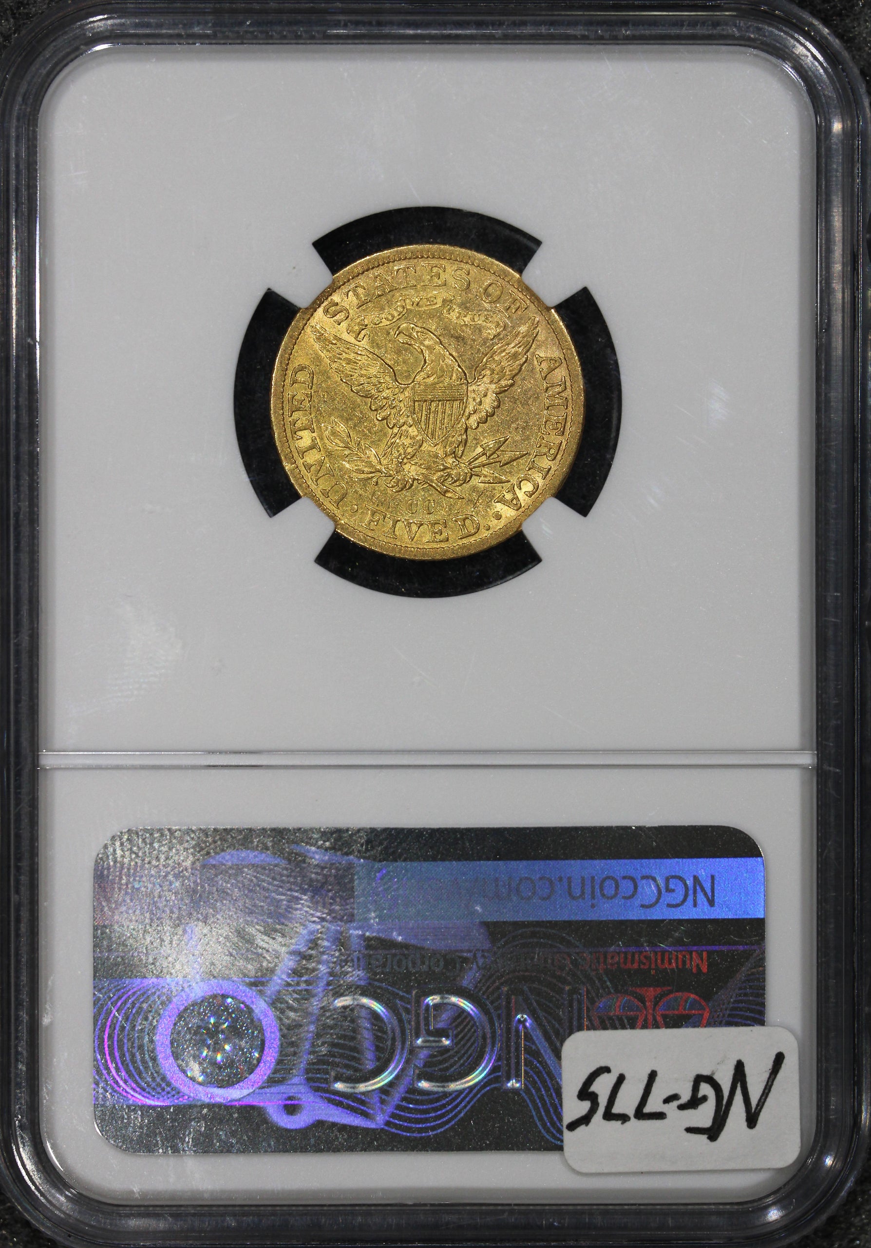 1892-CC (AU55) $5 Liberty Head Gold Half Eagle NGC - Carson City AU55