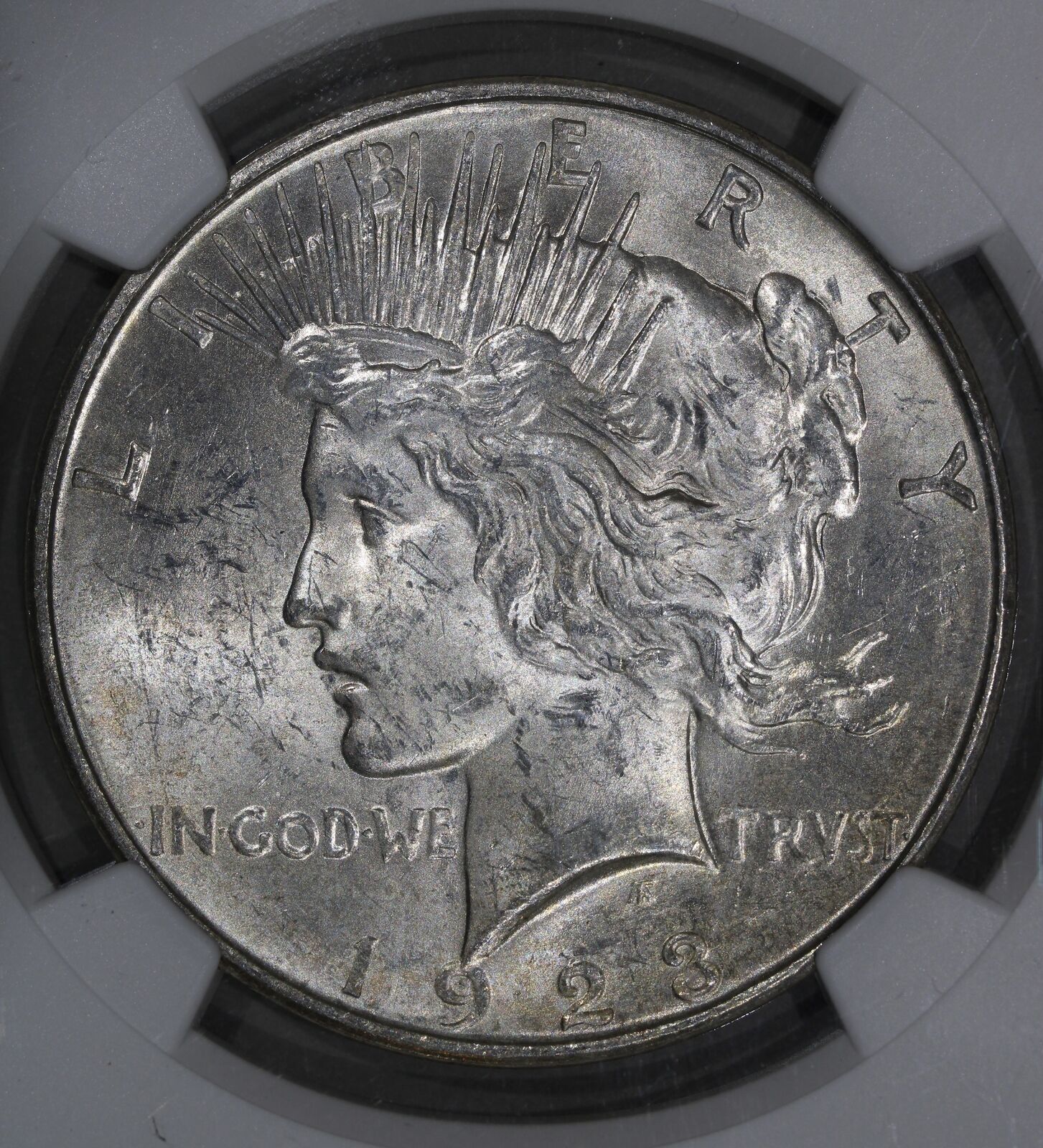 1923-D (MS62) Peace Silver Dollar $1 NGC Graded Coin