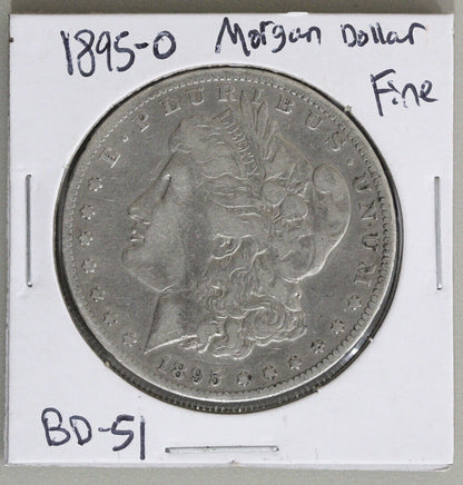 1895-O (F) Morgan Silver Dollar - 1895 O Fine $1