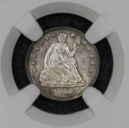 1858 (MS66) Seated Liberty Half Dime H10C NGC