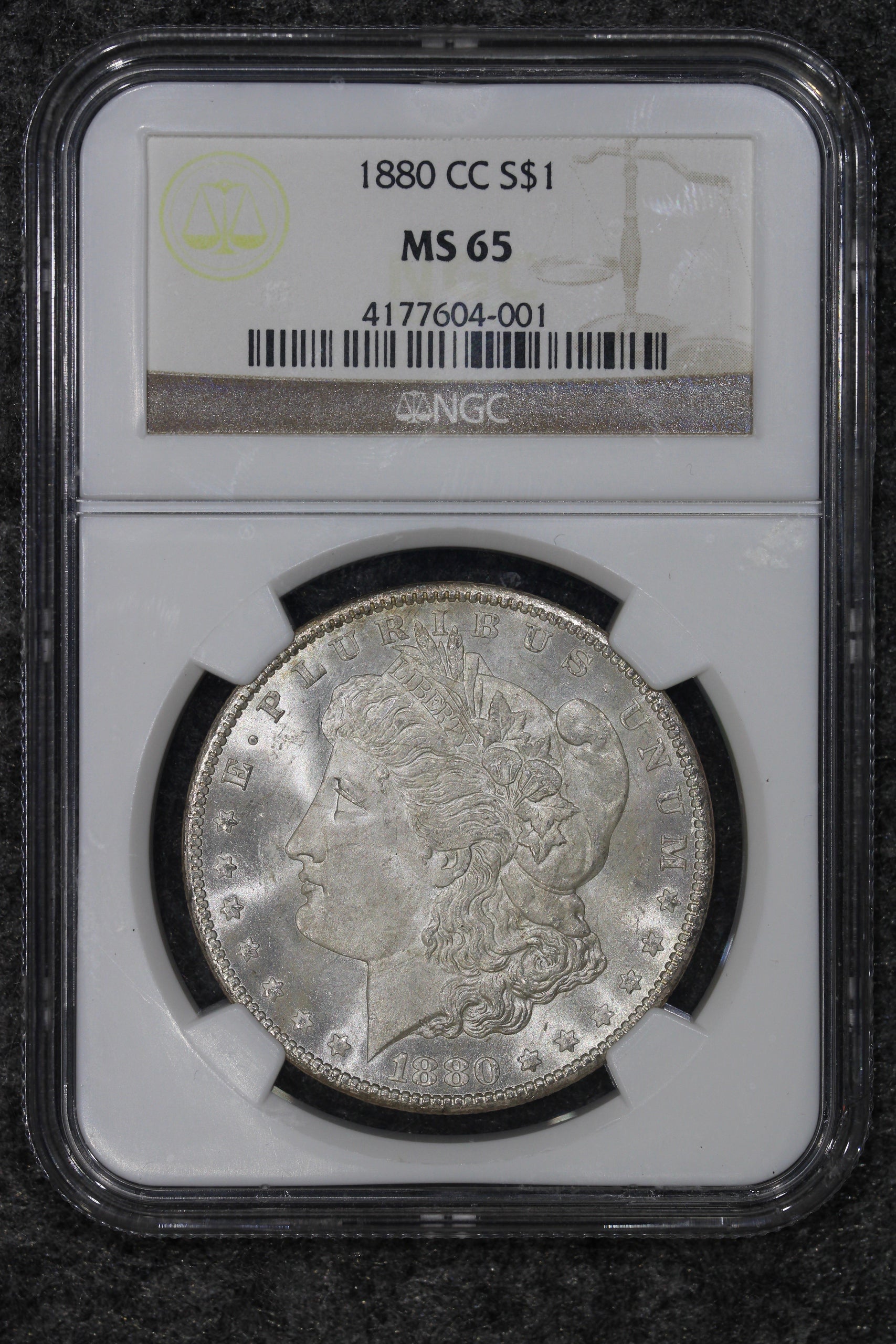 1880-CC (MS65) $1 Morgan Silver Dollar NGC