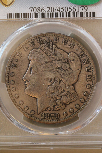 1879-CC (VF20 CAC) Morgan Silver Dollar $1 PCGS Graded Coin