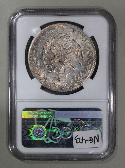 1892-Cn Mexico Cap & Rays 8 Reales NGC MS62 Uncirculated Silver Coin