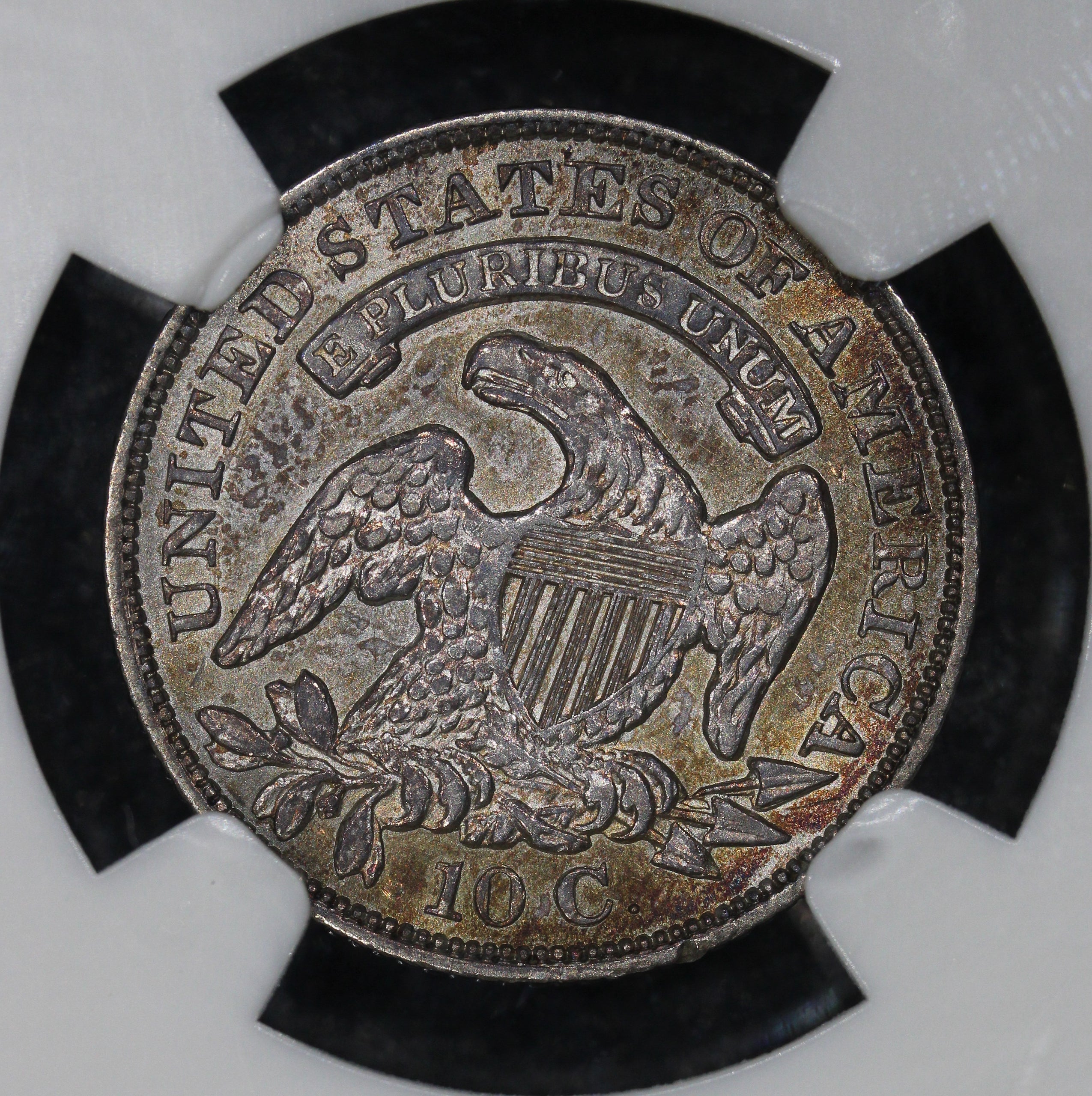 1830 (AU58) Capped Bust Dime (Medium 10c - JR-3) ~ Jules Reiver Collection ~ NGC