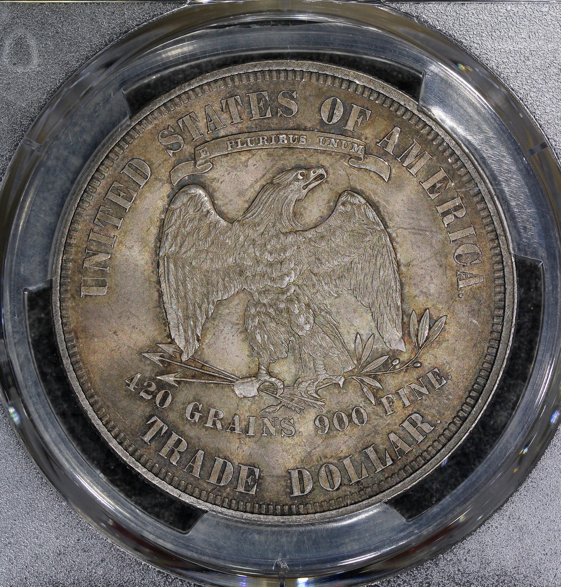 1876 (MS62 CAC) $1 Trade Silver Dollar (obv 1, rev 2) PCGS