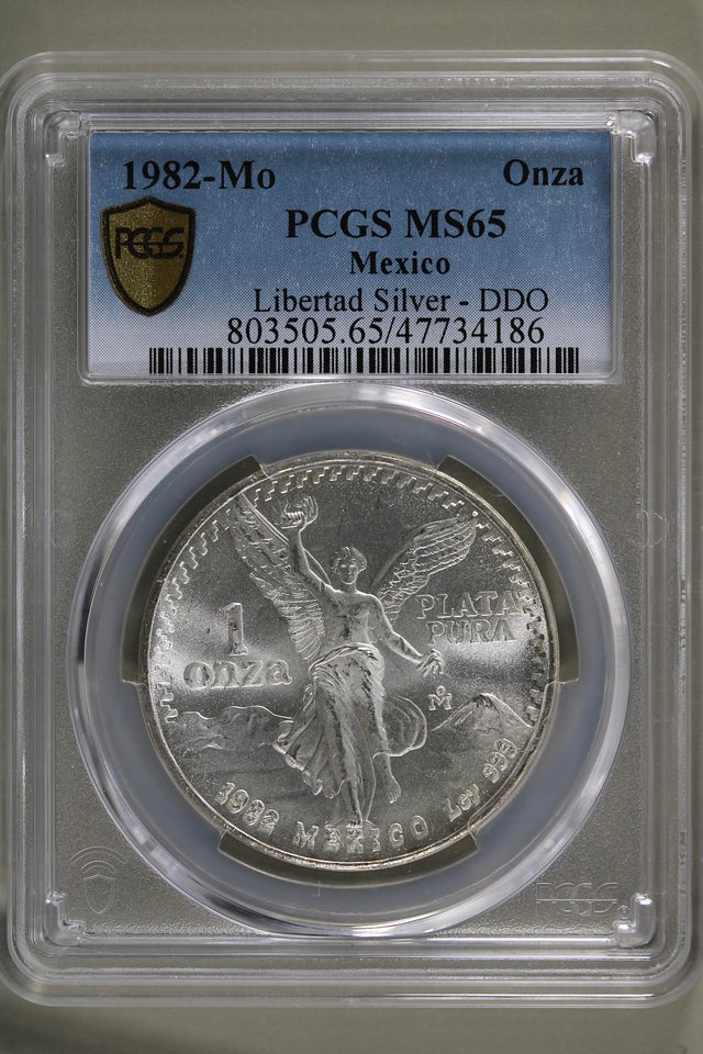 1982-Mo Mexico 1 Onza Libertad DDO PCGS MS65