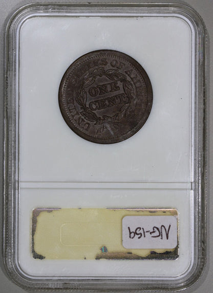 1852 (MS65 CAC BN) Braided Hair Large Cent 1c NGC Graded Coin