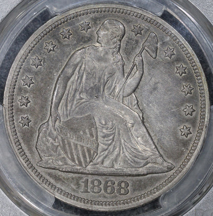 1868 (XF45) $1 Seated Liberty Silver Dollar PCGS