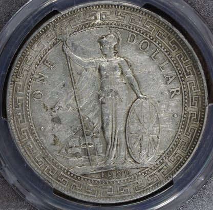 1900-B (AU Detail) Great Britain Trade Dollar Prid-9 PCGS - Bombay Mint! - COLOR