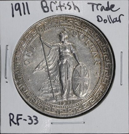 1911-B British Trade Dollar Bombay Mint - UNC - Popular Type