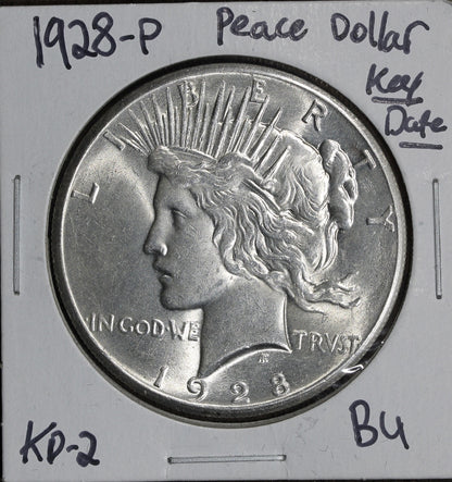 1928-P Peace Silver Dollar $1 - UNC/BU - KEY Date