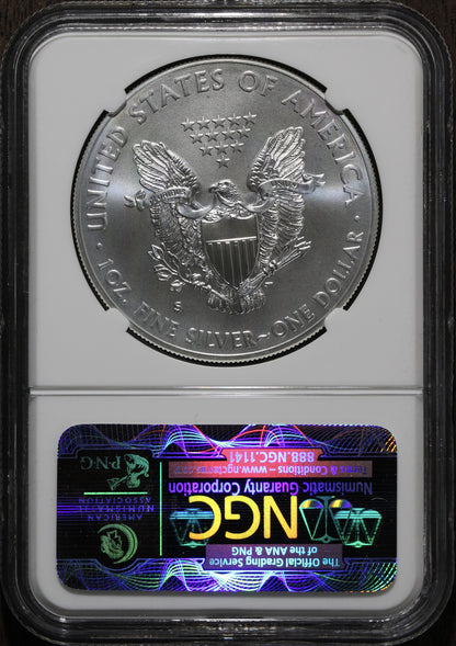 2011-S (MS70) American Silver Eagle NGC 1 oz - 25th Anniversary Early Release ER