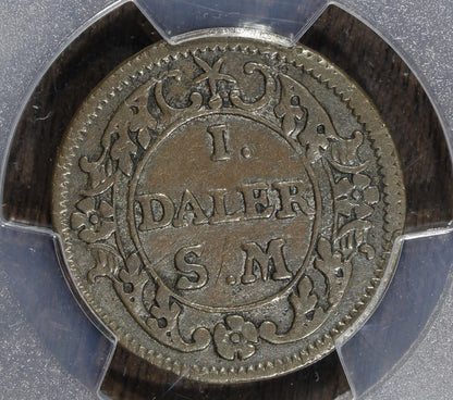 1718 (VF30) Sweden Daler PCGS - Phoebus