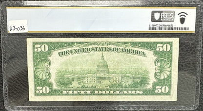 1929 (VF30) $50 Fr. 1880-B Federal Reserve Bank Note New York PCGS